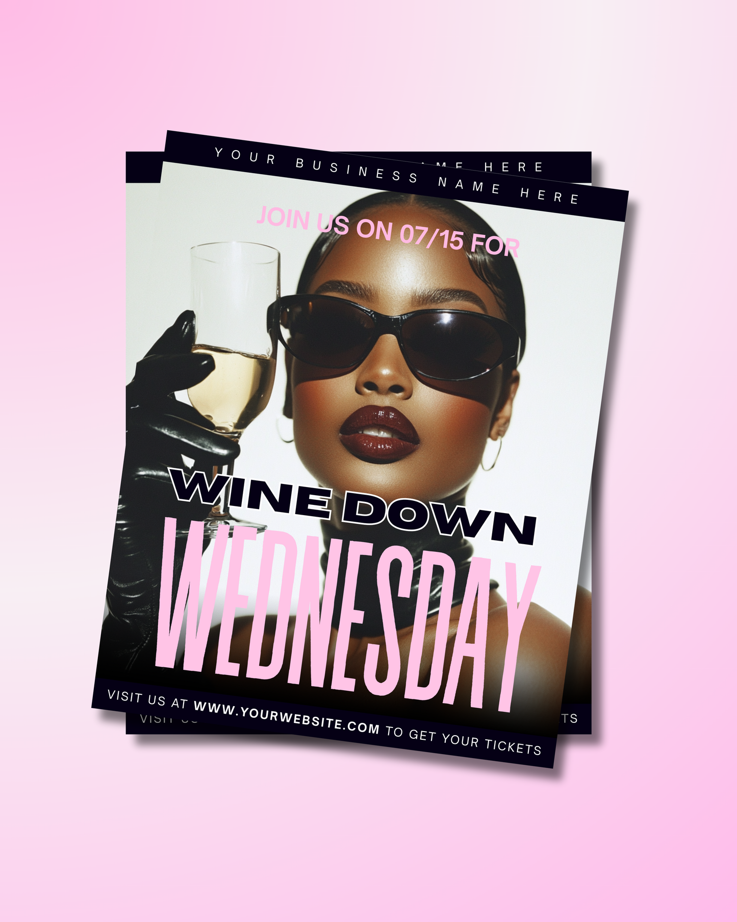 WINE DOWN WEDNESDAY FLYER TEMPLATE