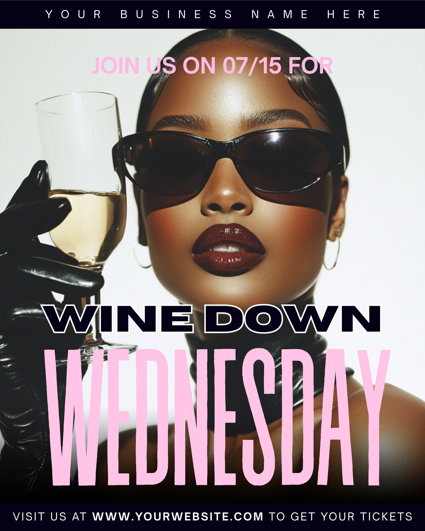 WINE DOWN WEDNESDAY FLYER TEMPLATE